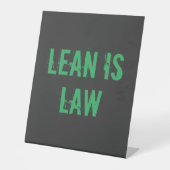 Lean is Law Fitness Personal Trainer Bodybuilding 台座サイン (正面)