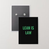 Lean is Law Fitness Personal Trainer Bodybuilding 缶バッジ (正面/裏面)