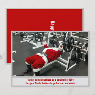 Lean & Mean Santa - おもしろい Joke間抜け Christmas 招待状
