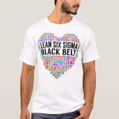 Lean Six Sigma Black Belt Heart Tシャツ (正面)