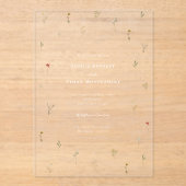 Leander Wildflower Wedding アクリル招待状 (正面)