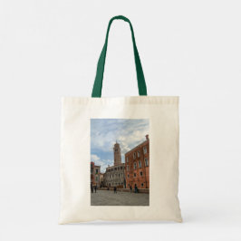 Leaning Bell Tower of Santo Stefano Venice Italy トートバッグ