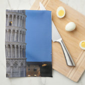 Leaning Tower at Dusk キッチンタオル (四つ折り)