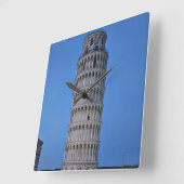Leaning Tower at Dusk スクエア壁時計 (傾斜)