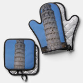 Leaning Tower at Dusk 鍋つかみ&鍋敷きセット (正面/裏面)