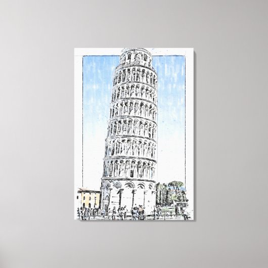 Leaning Tower of Pisa キャンバスプリント (正面)