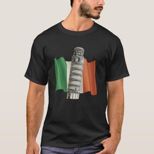 Leaning Tower of Pisa Italy Tuscany Italian landma Tシャツ (正面)