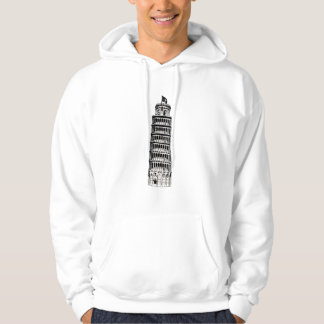 Leaning Tower of Pisa Line Art Illustration パーカ