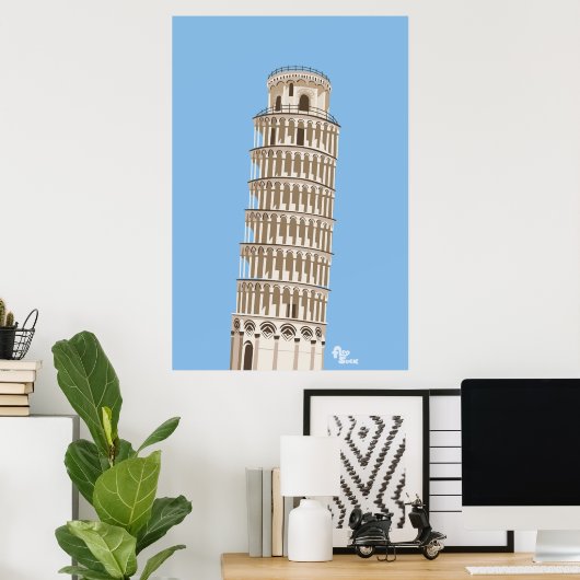 Leaning Tower of Pisa Poster ポスター (ホームオフィス)