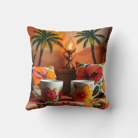 Leaning Tower of Yummy! Throw Pillow クッション (裏面)