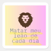 Leão de cada dia adesivo quadrado スクエアシール (正面)