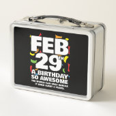 Leap Day Birthday - Leap Year Birthday Gift メタルランチボックス (裏面)