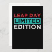 Leap Day Limited Edition February 29 Birthday Gift 招待状 (正面/裏面)