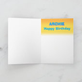 Leap Frog 5年の誕生日カーカスタマイズド カード (内部)