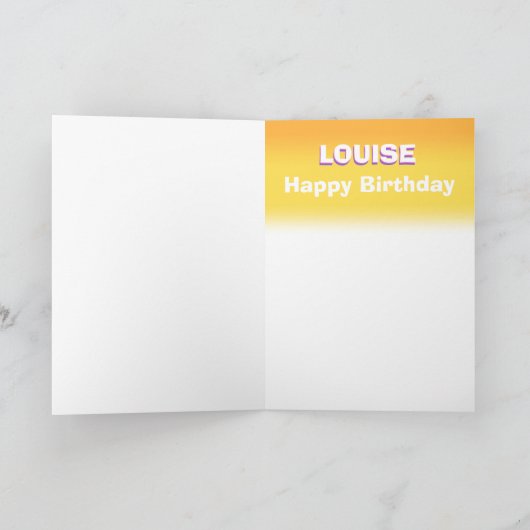 Leap Frog 5年の誕生日カーカスタマイズド カード (内部)