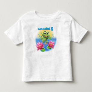 Leap Frog boy's Tシャツの誕生日パーソナライズされた トドラーTシャツ