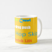 Leap Hop Skipリーン文字デザイン混合色 コーヒーマグカップ (正面右)