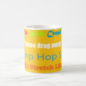 Leap Hop Skipリーン文字デザイン混合色 コーヒーマグカップ (中央)