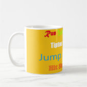 Leap Hop Skipリーン文字デザイン混合色 コーヒーマグカップ (左)