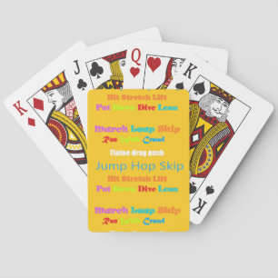 Leap Hop Skipリーン文字デザイン混合色 トランプ