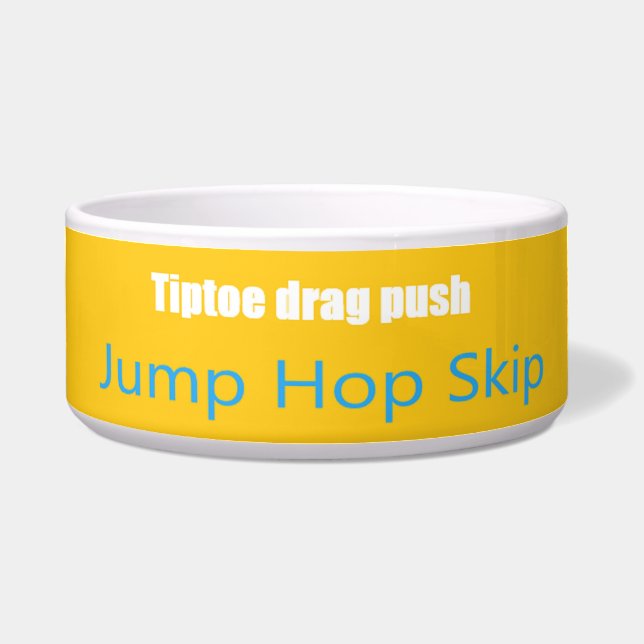 Leap Hop Skipリーン文字デザイン混合色 ボウル (正面)