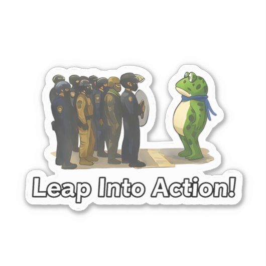 Leap Into Action! Frog Sticker シール (正面)