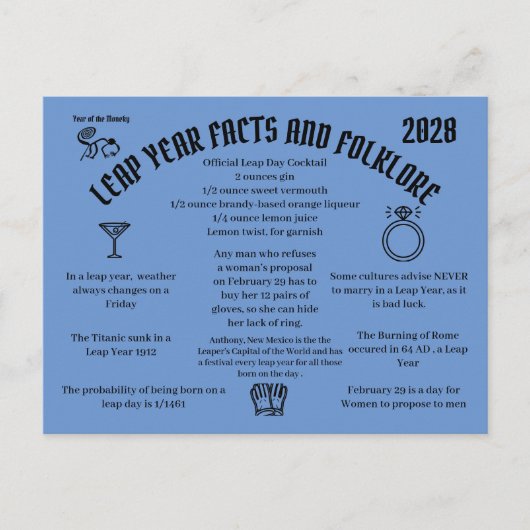 Leap Year  Postcard  Postcrossing card ポストカード (正面)