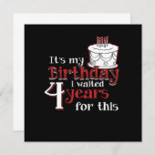 Leaper Leap Year 2020 Leapling Birthday Bday Waite 招待状 (正面/裏面)