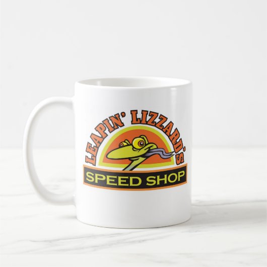 Leapin Lizzardの速度の店 コーヒーマグカップ (左)