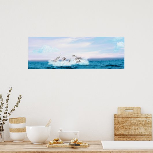 Leaping Dolphins ポスター (キッチン)