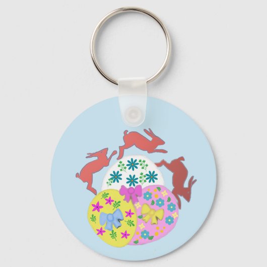Leaping Hares  キーホルダー (正面)