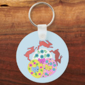 Leaping Hares  キーホルダー (裏面)