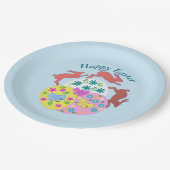 Leaping Hares Easter ペーパープレート (アングル)