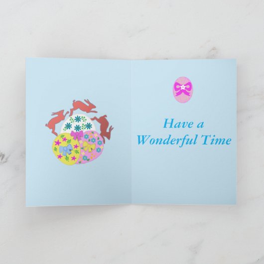 Leaping Hares editable Easter シーズンカード (内部)