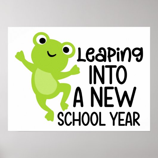 Leaping Into Learning – Fun & Fresh Start Design ポスター (正面)