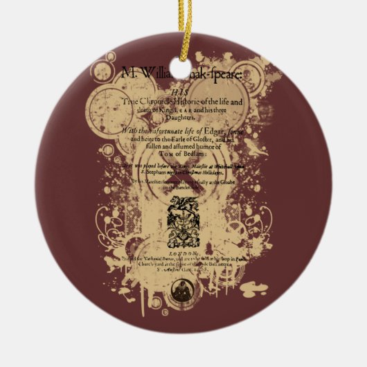 Lear Quarto Front Pieceシェークスピア王 セラミックオーナメント (正面)