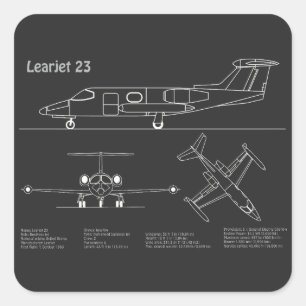 Learjet 23 – 航空機の設計図スケッチ計画PD スクエアシール