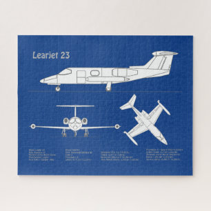 Learjet 23 – 航空機設計図スケッチ計画ABD ジグソーパズル