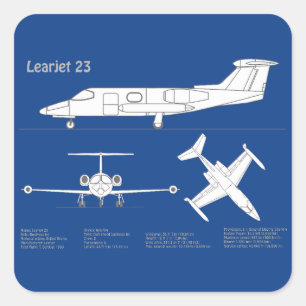 Learjet 23 – 航空機設計図スケッチ計画ABD スクエアシール