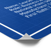 Learjet 23 – 航空機設計図スケッチ計画ABD ポスター (角)