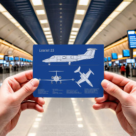 Learjet 23 – 航空機設計図スケッチ計画ABD ポストカード