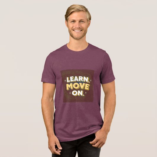 Learn Move On | Luxury Growth T-Shirt | Minimal Mo トライブレンドＴシャツ (正面全面)