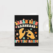 Learn Sign Language It's Very Handy Asl Teacher Gr カード (正面)