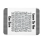 Learn So You Can Earn Numbers Refrigerator  マグネット (横)