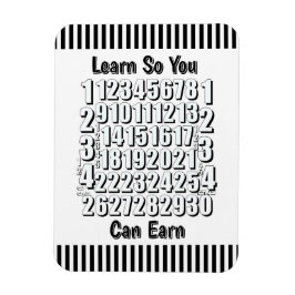 Learn So You Can Earn Numbers Refrigerator  マグネット