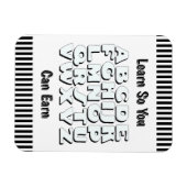 Learn So You Can Earn Refrigerator  マグネット (横)