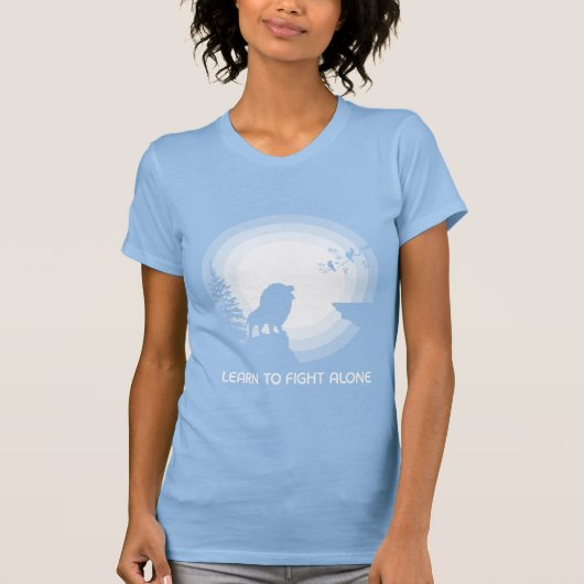 Learn to Fight Alone – Lion Under Moonlight Tシャツ (正面)