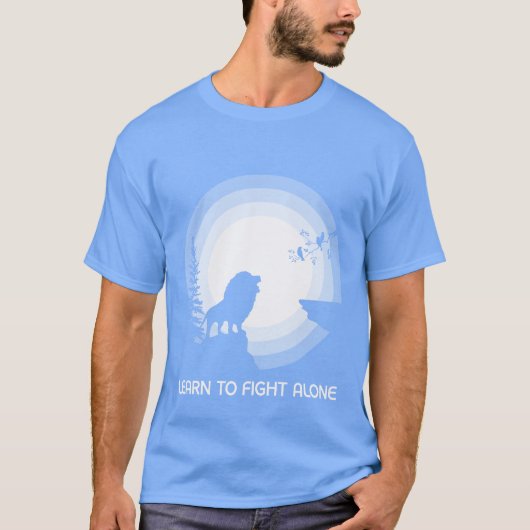 Learn to Fight Alone – Lion Under Moonlight Tシャツ (正面)