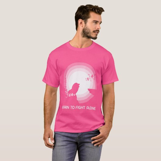 Learn to Fight Alone – Lion Under Moonlight Tシャツ (正面フル)