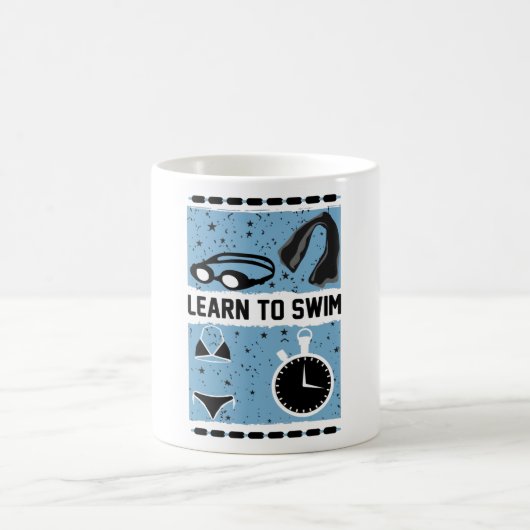 Learn to Swim with This Lovely design コーヒーマグカップ (中央)